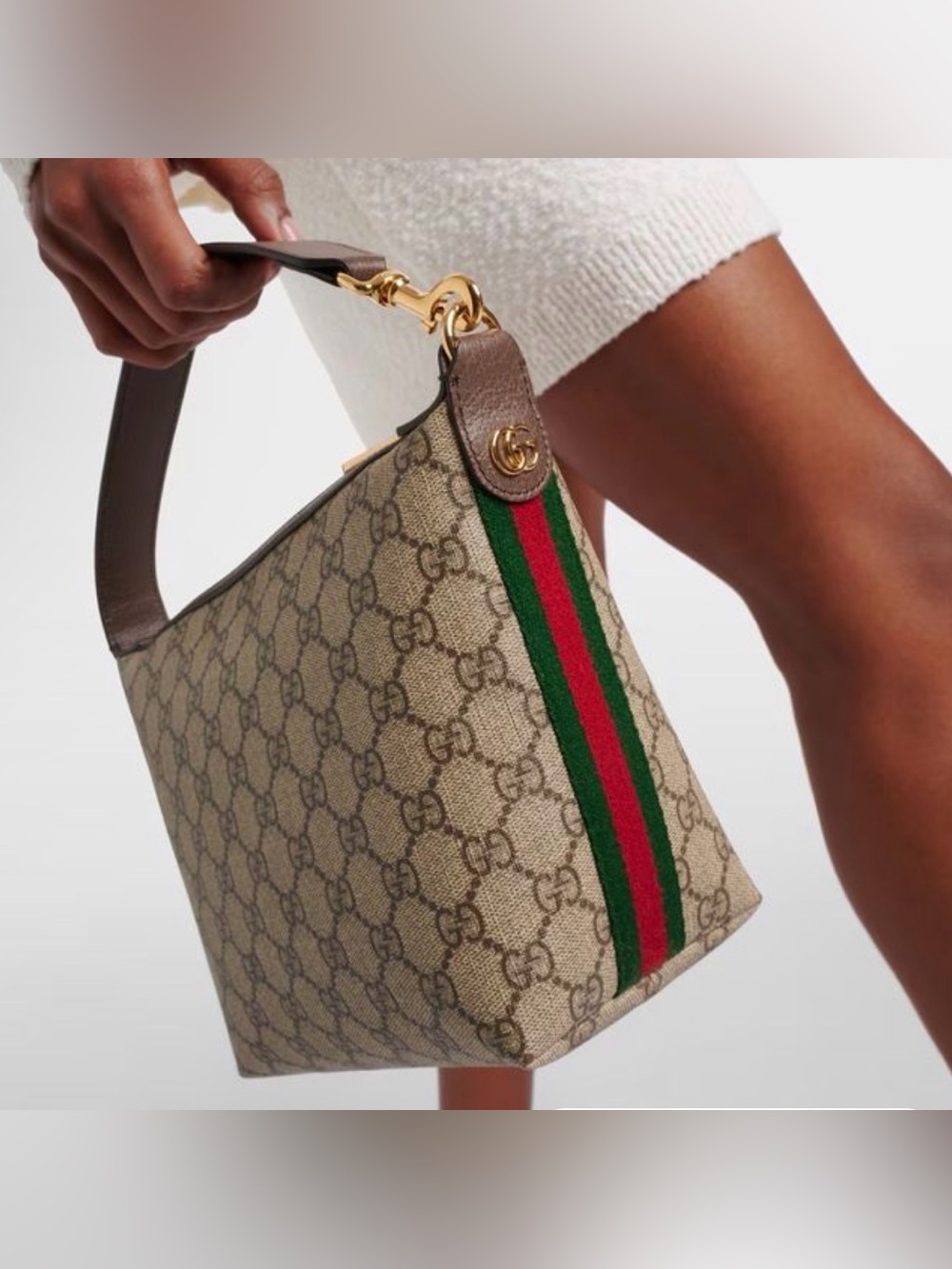 Gucci Ophidia GG Supreme Small Web Shoulder Handbag